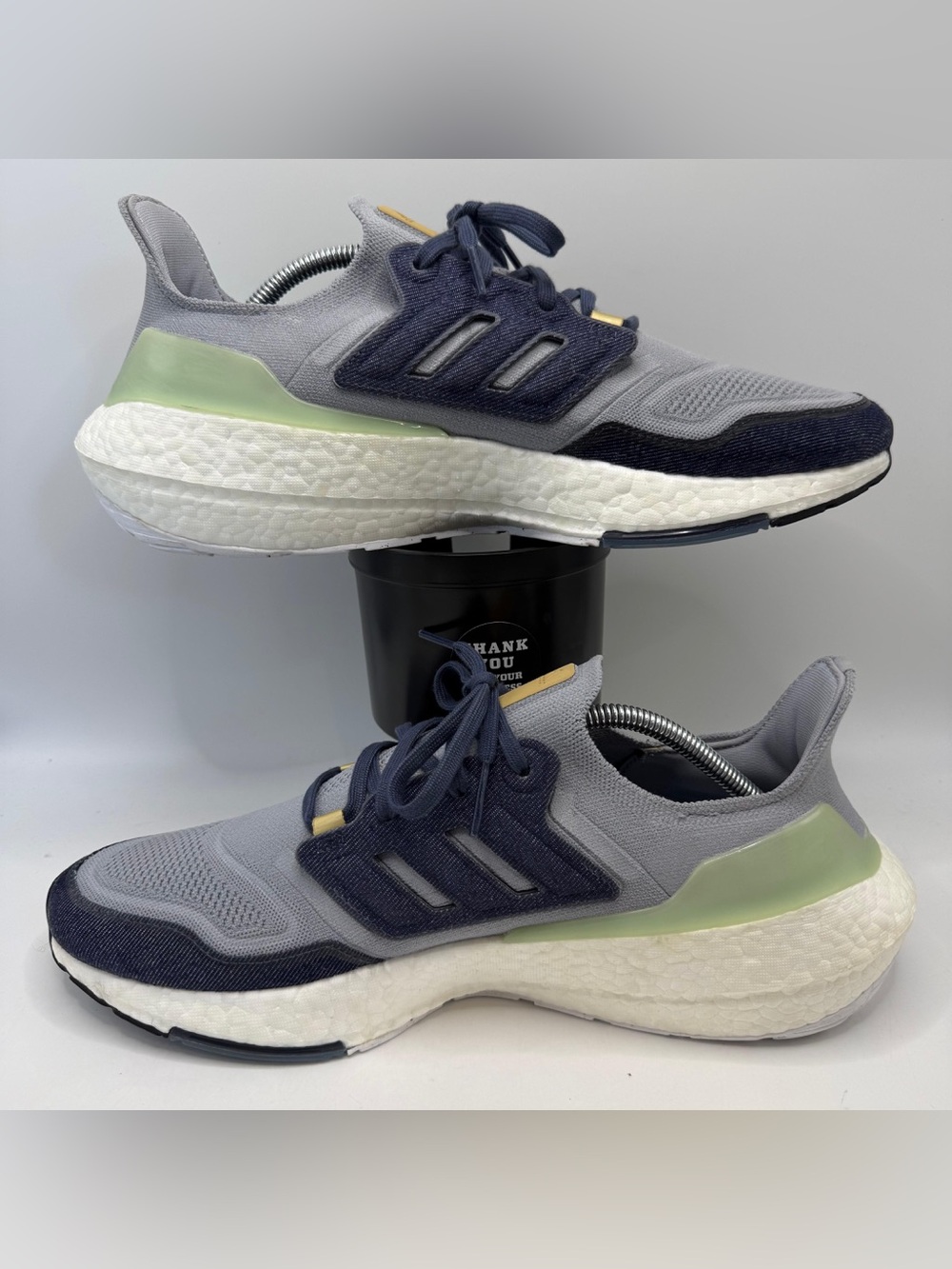 Adidas Ultraboost 22 Parley Men’s 11.5 Gray Navy Running Shoes - Picture 2 of 8